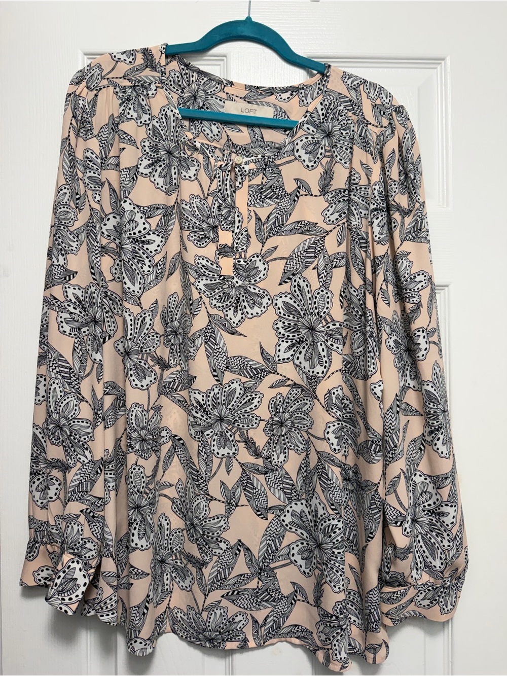 Loft baby pink blouse